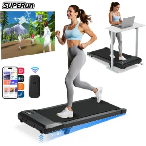 Foldable Under Desk Treadmill with Remote & LED Display