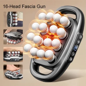 16-Head Massage Gun with Adjustable Intensity