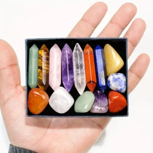 14-Piece Chakra Crystal Pillar Set
