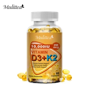 Vitamin D3 + K2 Capsules for Bone, Heart & Immune Support