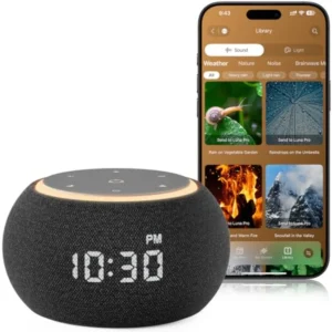 Hotmoon Luna Pro Smart Alarm Clock & Sleep Sound Machine – Dual-Stage Wake System with 507 Sounds, 10 Healing Frequencies & Relaxing Sleep Therapy